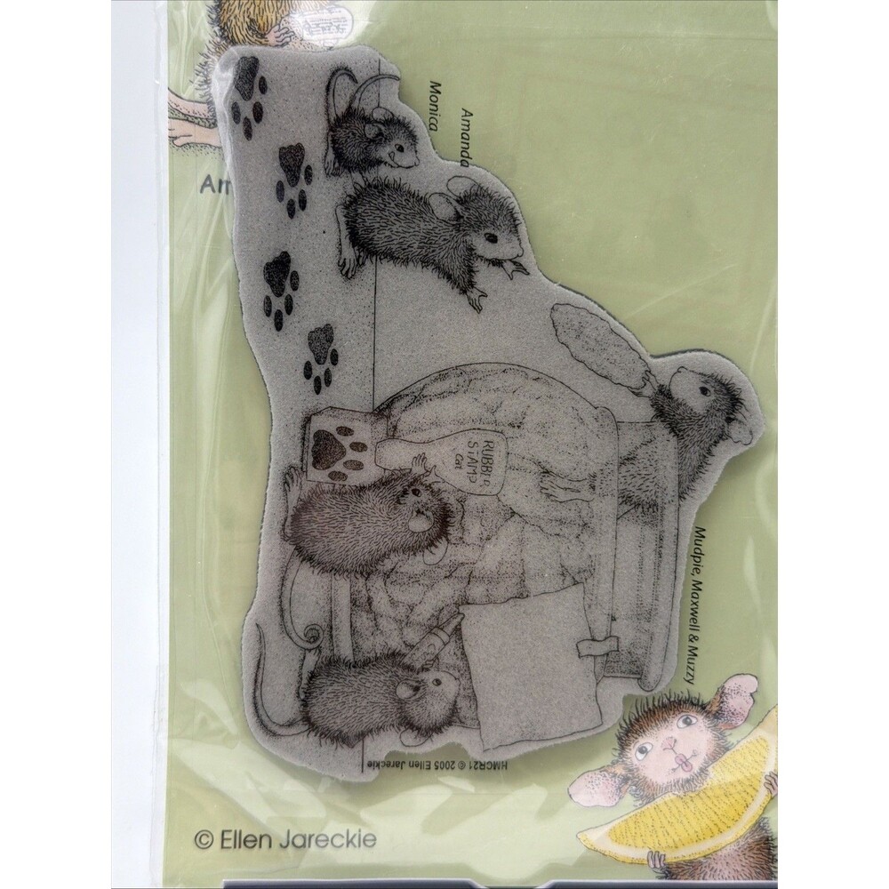 House Mouse Stampendous Cling Cookie Bandits hmcr21